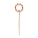 14k Rose Gold Satin and Polished Saint Christopher Medal Scalloped Edge Round Charm - Image 2