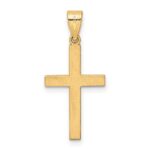 14k Polished .01 carat Diamond Cross Pendant - Image 4