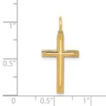 14K Laser Designed Cross Pendant - Image 3