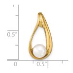 14k 6-7mm Near Round White Freshwater Cultured Pearl Slide Fits up to 6mm Regular/8mm Fancy or Reversible Omega - Image 3