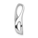 14k White Gold Peg-Set AA Diamond Semi-Mount Slide Fits up to 4mm Regular/6mm Fancy or Reversible Omega - Image 2