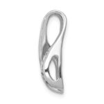 14k White Gold Peg-Set AAA Diamond Semi-Mount Slide Fits up to 2mm Regular/6mm Fancy or Reversible Omega - Image 2