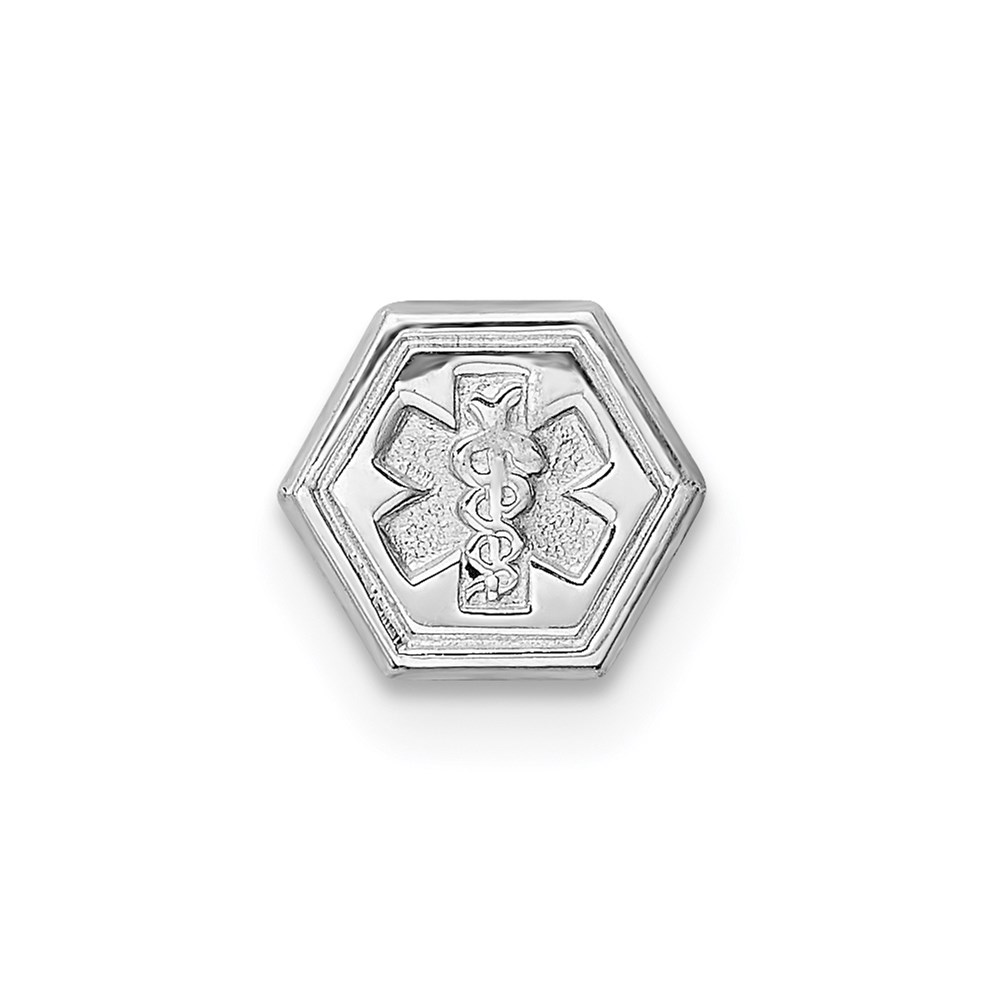 XSM87N.jpg Sterling Silver Rhodium Non-enameled Attachable Emblem Medical Charm - Image 1