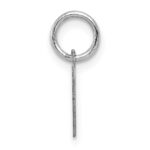 14k White Gold Plain .018 Gauge Engravable Heart 12x10mm Disc Charm - Image 2