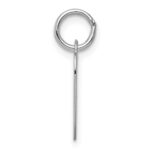 14k White Gold Plain .009 Gauge Engravable Heart 15x14mm Disc Charm - Image 2