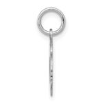 14k White Gold Plain Small.011 Depth Facing Left Engravable Girl Charm - Image 2