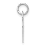 14k White Gold Plain .018 Gauge Engravable Heart 15x12mm Disc Charm - Image 2