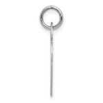 14k White Gold Plain .013 Gauge Engravable Heart 19x15mm Disc Charm - Image 2