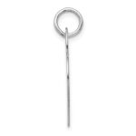 14k White Gold Plain .035 Gauge Engravable Heart 22x18mm Disc Charm - Image 2