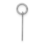 14K White Gold Plain .011 Gauge Round Engravable 12mm Disc Charm - Image 2