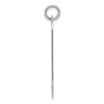 14k White Gold Plain .011 Gauge Engravable 30x16mm Dog Tag with Notch Disc Charm - Image 2