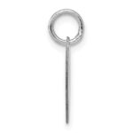 14K White Gold Plain .013 Gauge Engravable Heart 15x14mm Disc Charm - Image 2