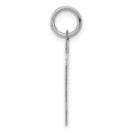 14K White Gold Plain .013 Gauge Engravable Heart 20x18mm Disc Charm - Image 2