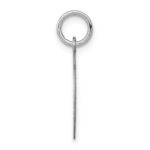 14k White Gold Plain .027 Gauge Round Engravable 15mm Disc Charm - Image 2