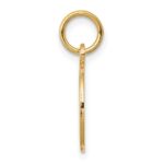 14k White Gold with Black Enamel Edge .027 Gauge Round Engravable 13mm Disc Charm - Image 2