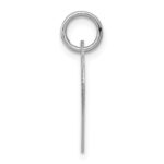 14k White Gold Plain .013 Gauge Engraveable Heart 16x18mm Disc Charm - Image 2