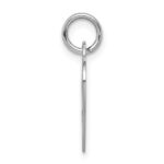 14k White Gold Plain .013 Gauge Engraveable Heart 18x19mm Disc Charm - Image 2