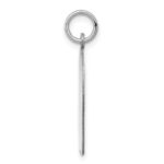 14k White Gold Plain Medium.018 Depth Facing Left Engravable Girl Charm - Image 2