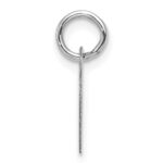 14k White Gold Plain .013 Gauge Engravable Heart 9.5x10mm Disc Charm - Image 2