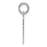 14k White Gold Plain .018 Gauge Rectangular Engravable 17x8mm Disc Charm - Image 2