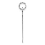 14k White Gold Plain .018 Gauge Rectangular Engravable 26x12mm Disc Charm - Image 2