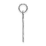 14k White Gold Solid Laser Etched Cross Pendant - Image 2