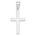 14k White Gold Polished Cross Pendant