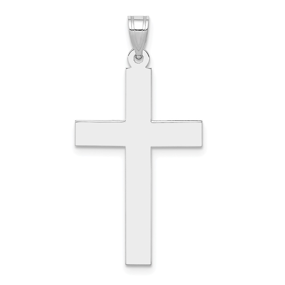 XWR15.jpg 14k White Gold Polished Cross Pendant - Image 1