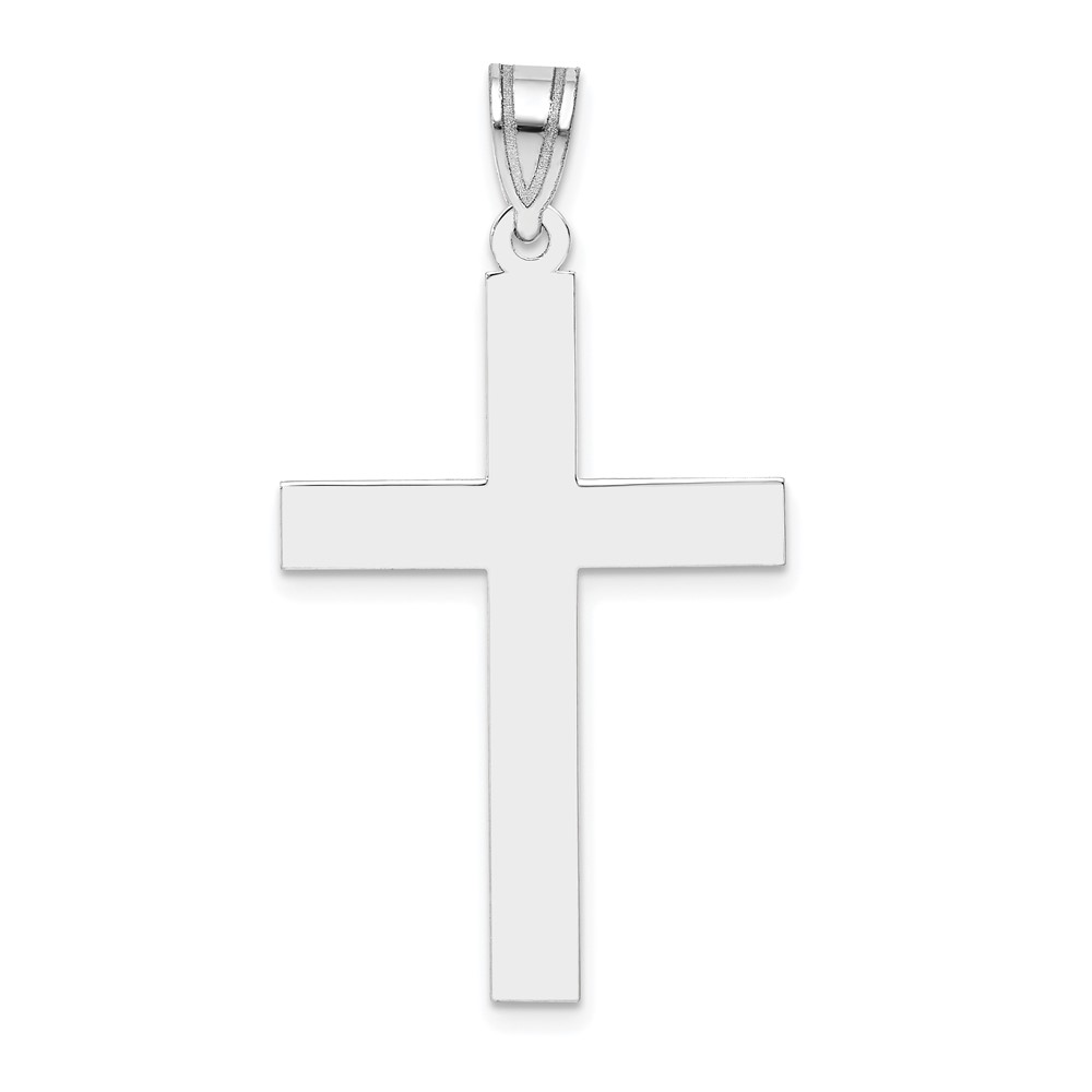 XWR36.jpg 14k White Gold Polished Cross Pendant - Image 1