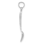 14K White Gold 3-D Table Spoon Pendant - Image 2