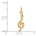 14K Treble Clef Pendant - Image 3