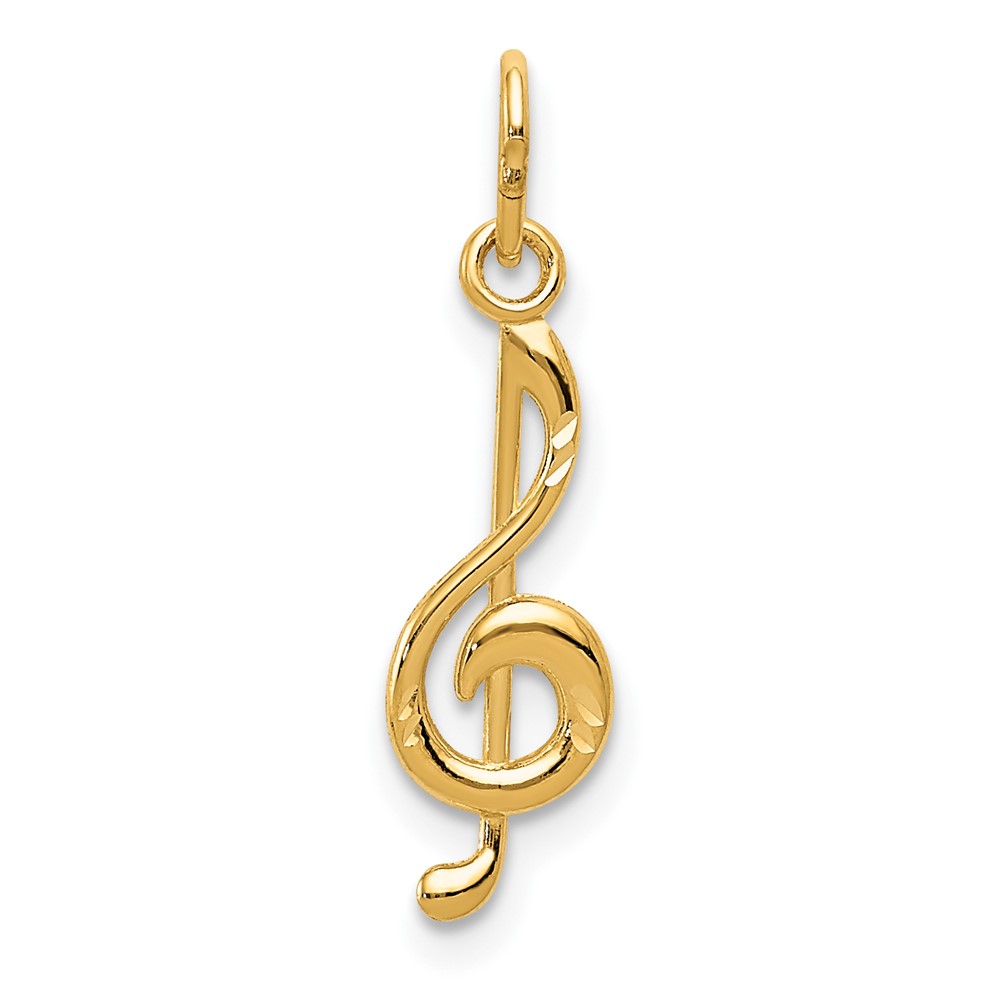 YC1057.jpg 14K Treble Clef Pendant - Image 1