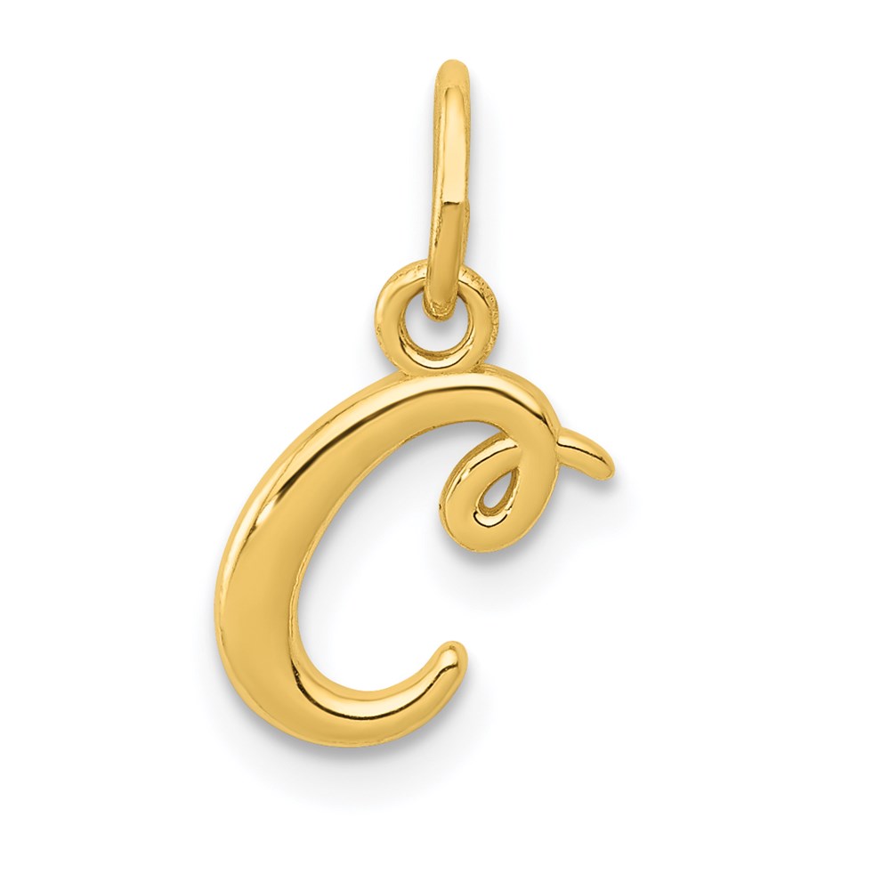YC1060C.jpg 14k Yellow Gold Letter C Initial Charm - Image 1