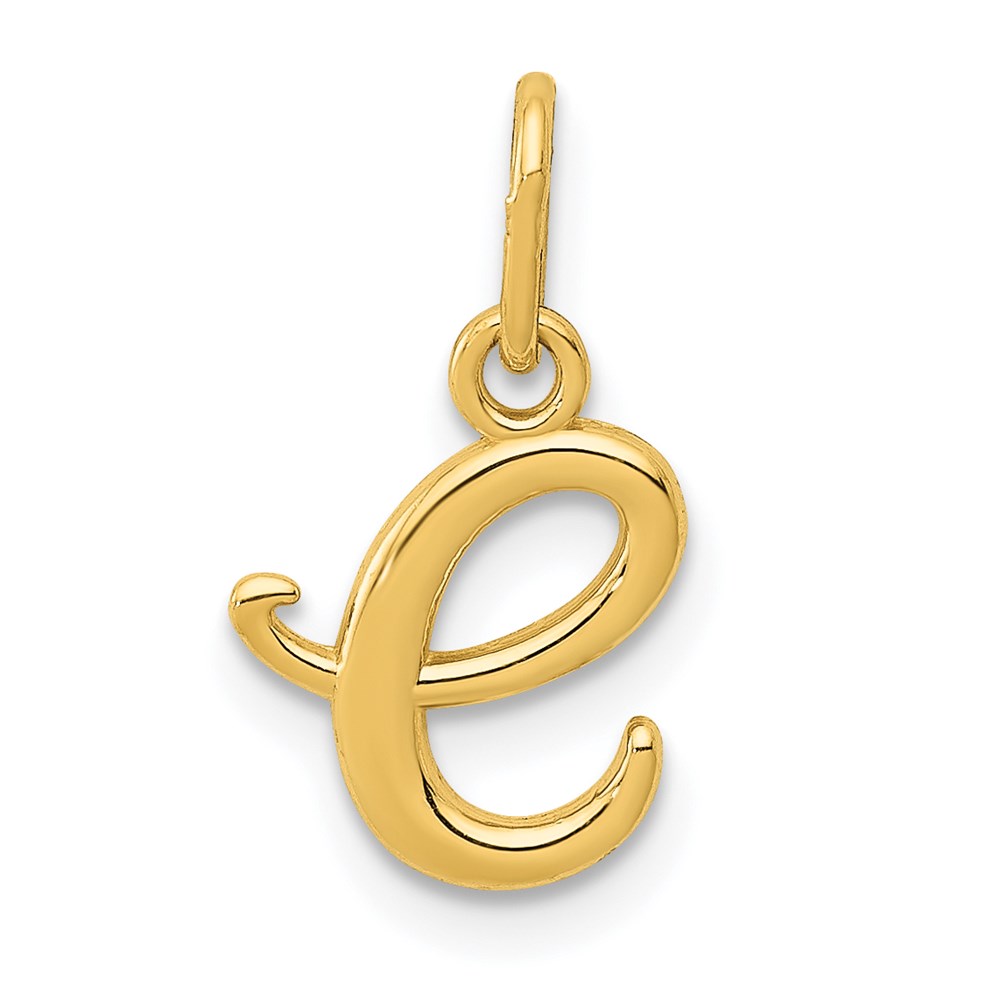YC1060E.jpg 14k Yellow Gold Letter E Initial Charm - Image 1