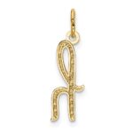 14k Yellow Gold Letter H Initial Charm - Image 3