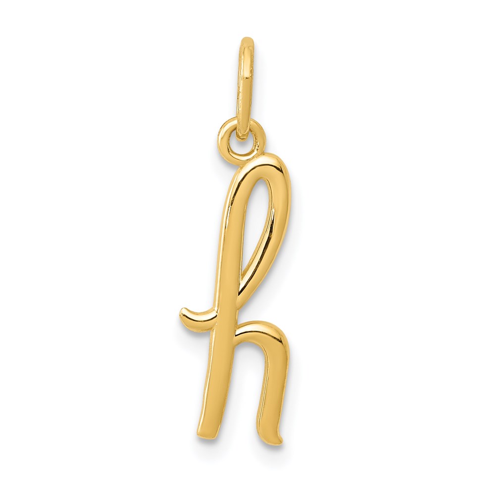 YC1060H.jpg 14k Yellow Gold Letter H Initial Charm - Image 1