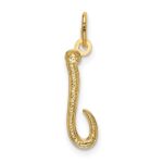 14k Yellow Gold Letter J Initial Charm - Image 3