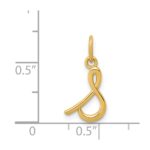 14k Yellow Gold Letter S Initial Charm - Image 4