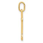 14k Yellow Gold Letter T Initial Charm - Image 2