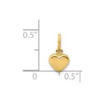 14K Polished 3-D Puffed Heart Charm - Image 3