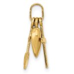 14K Polished Moveable Heart/Cross/Anchor Pendant - Image 2