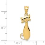 14k Diamond Cat Pendant - Image 3