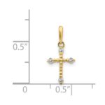 14k CZ Children's Cross Pendant - Image 3