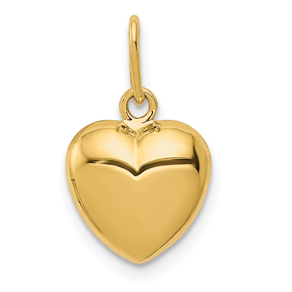 YC1212.jpg 14K Polished 3-D Puffed Heart Charm - Image 1
