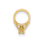 14K 3-D November Ring with Yellow CZ Charm - Image 2