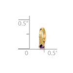 14K 3-D February Ring with Dark Purple CZ Charm - Image 3