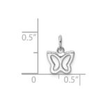 14k White Gold Cut-out Butterfly Pendant - Image 3