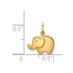14k Polished Elephant Charm - Image 3