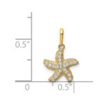 14K CZ Starfish Pendant - Image 3