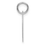 14k Polished Black Enamel Letter W Initial Disk Charm - Image 2